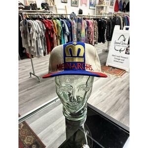 Vintage 90s London Monarchs Football Team Color Blocked Reebok SnapBack OS